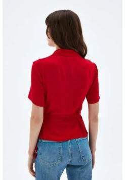 SHORT SLEEVE - Bluzka - Red -Fashion Pol 648911f3f6c34ab39afbc7e6a638d46d