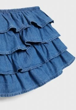 Stradivarius RUFFLED - Bluzka - Light Blue -Fashion Pol 651e802f68c64fefb2f946833d039878