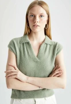 DeFacto REGULAR FIT - Bluzka Z Długim Rękawem - Khaki