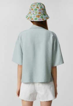 Koton SHORT SLEEVE DETAIL RELAX FIT - Koszula - Green -Fashion Pol 6675e12b937c4dc2b1dbe3c109934fff