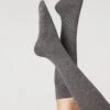 Calzedonia KNEE - HIGH 60 DEN - Podkolanówki - Grigio Mel.medio