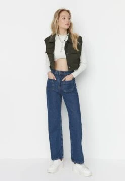 Trendyol Jeansy Straight Leg - Blue -Fashion Pol 757a4fdd929247e8947092e379ff58ce
