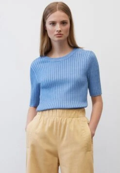 Marc O'Polo DENIM SHAPED AUS - T-shirt Basic - Soft Sky Blue