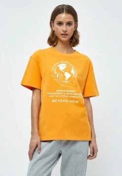 BEATE GOTS TEE - T-shirt Z Nadrukiem - Orange Blossom