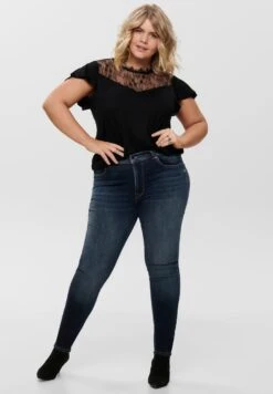 ONLY CARMAKOMA SHAPE UP - Jeansy Skinny Fit - Dark Blue Denim -Fashion Pol 76b74f3095874cf0bd7e2c850519347f