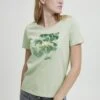 B.young BYSANLA LEAF TSHIRT - T-shirt Z Nadrukiem - Frosty Green
