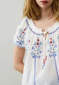 Odd Molly DREW - Bluzka - Light Chalk -Fashion Pol 77a103674b8841fbb44ae5554defef69