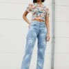 NEOFLOWER - Jeansy Straight Leg - Light Blue Denim