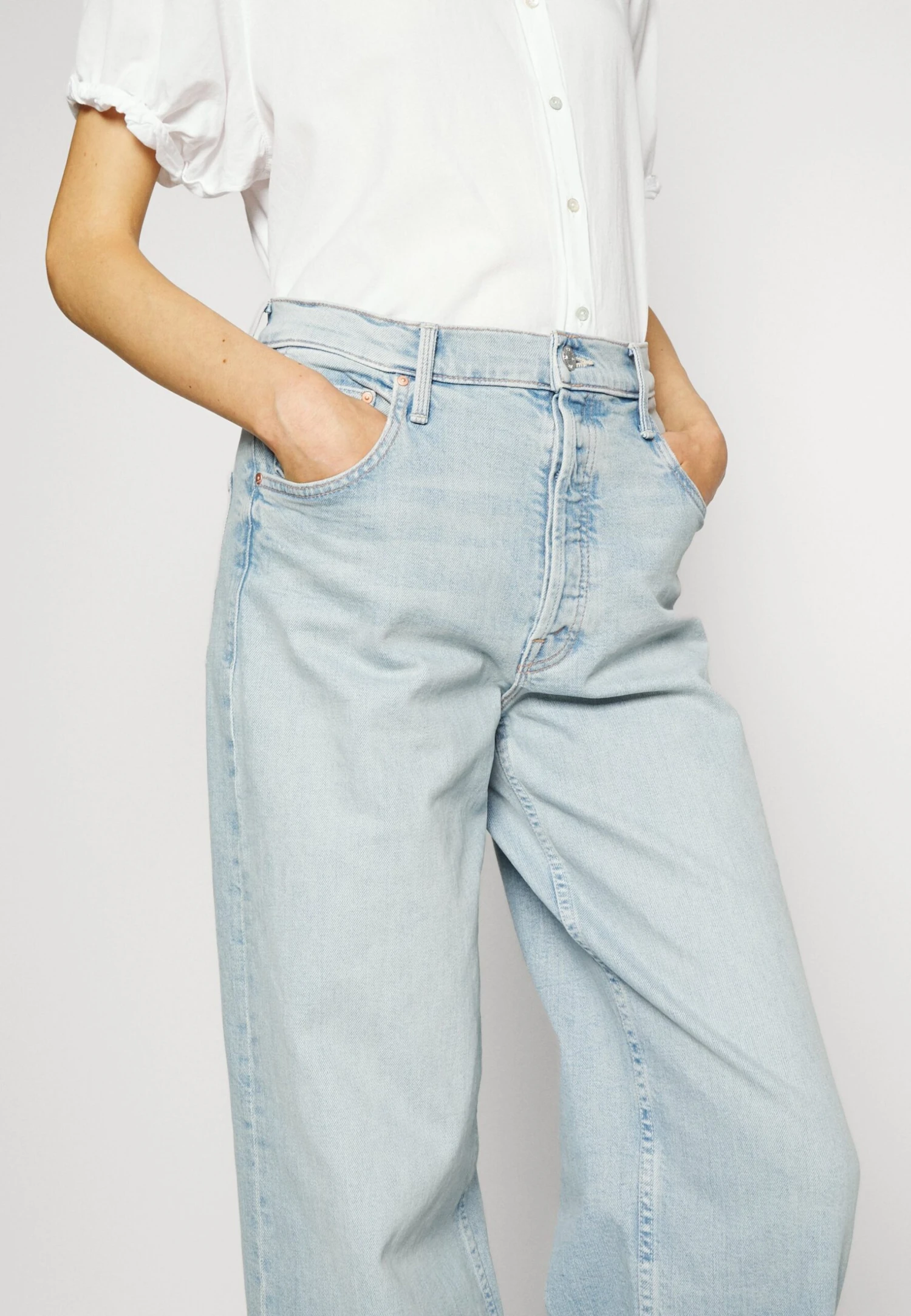 MOTHER SPINNER SKIMP - Jeansy Straight Leg - Light Blue 5 MOTHER SPINNER SKIMP - Jeansy Straight Leg - Light Blue - obrazek 5