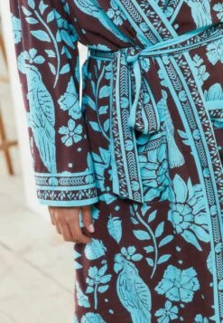 Next STANDARD - Szlafrok - Brown Floral -Fashion Pol 7afbb91ee80f468a8a6efd03d52fab67