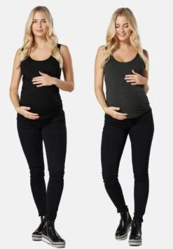 2-PACK BREASTFEEDING - Top - Dark Grey/black