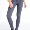 MIT HOHER TAILLE - Jeansy Skinny Fit - Gris Foncé
