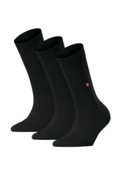 Burlington 3ER PACK - Skarpety - Schwarz Pink