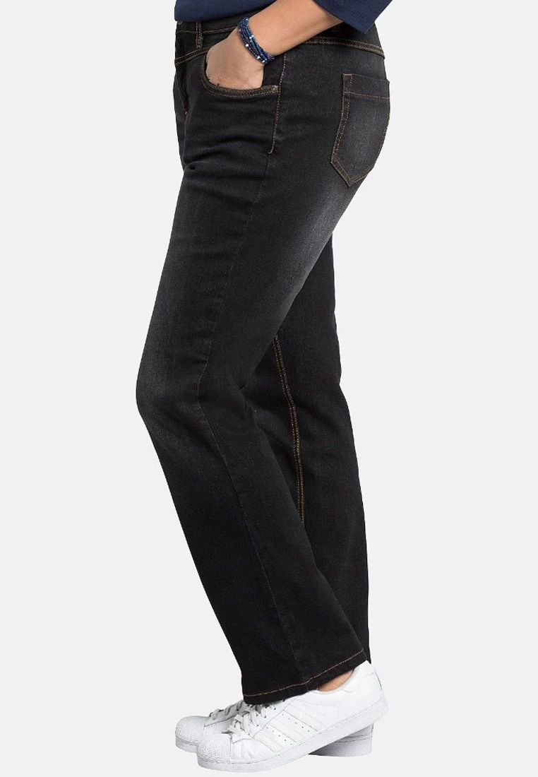 Sheego LANA - Jeansy Bootcut - Black Denim 4 Sheego LANA - Jeansy Bootcut - Black Denim - obrazek 4