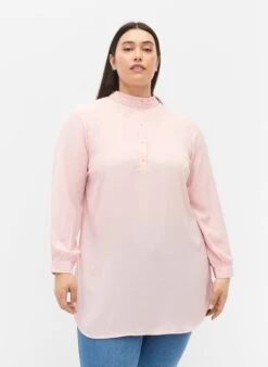 Zizzi LONG SLEEVED - Tunika - Strawberry Cream