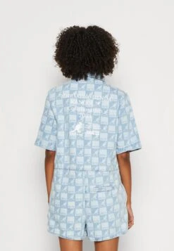 Marc O'Polo DENIM RELAXED OVERALL MINI LENGTH ALL OVER PRINT PLACEMENT - Kombinezon - Light Blue