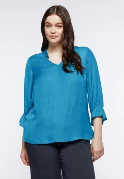 IN JACQUARD - Bluzka - Azzurro