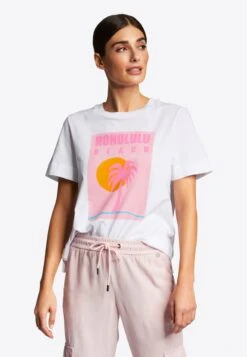 Rich&royal T-shirt Z Nadrukiem - White