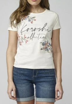Koroshi T-shirt Z Nadrukiem - Blanco -Fashion Pol 969eb7441e4d429b82af606118126c92