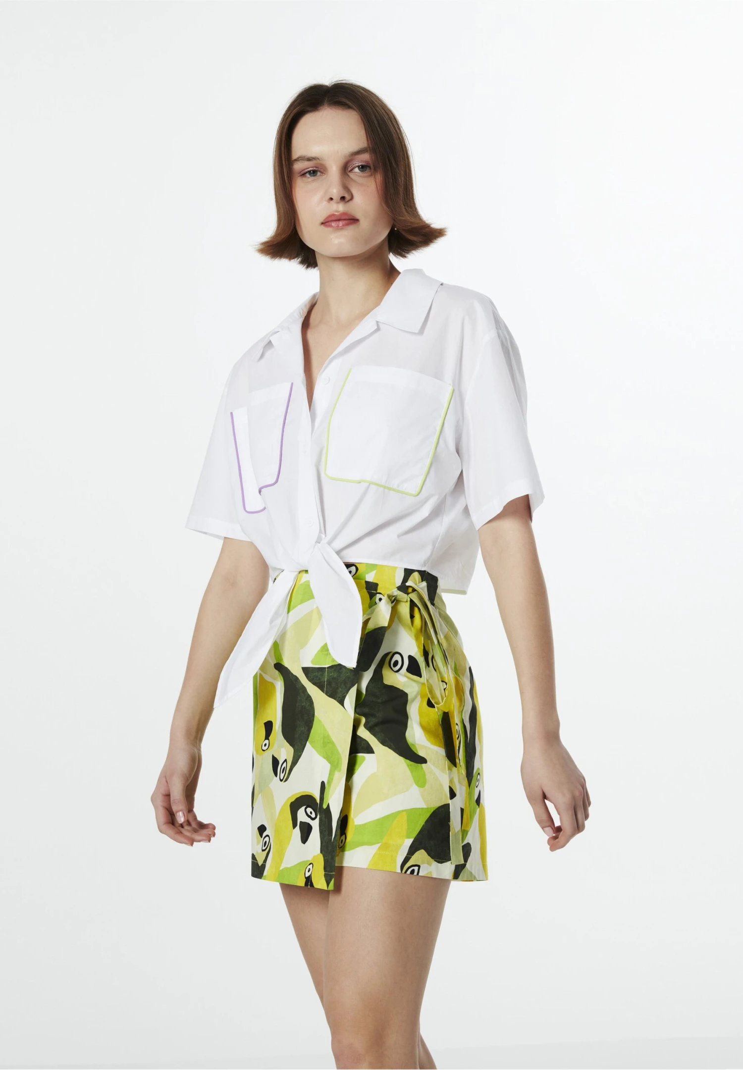 Twist REGULAR FIT COLORED WITH PIPING - Koszula - White 4 Twist REGULAR FIT COLORED WITH PIPING - Koszula - White - obrazek 4