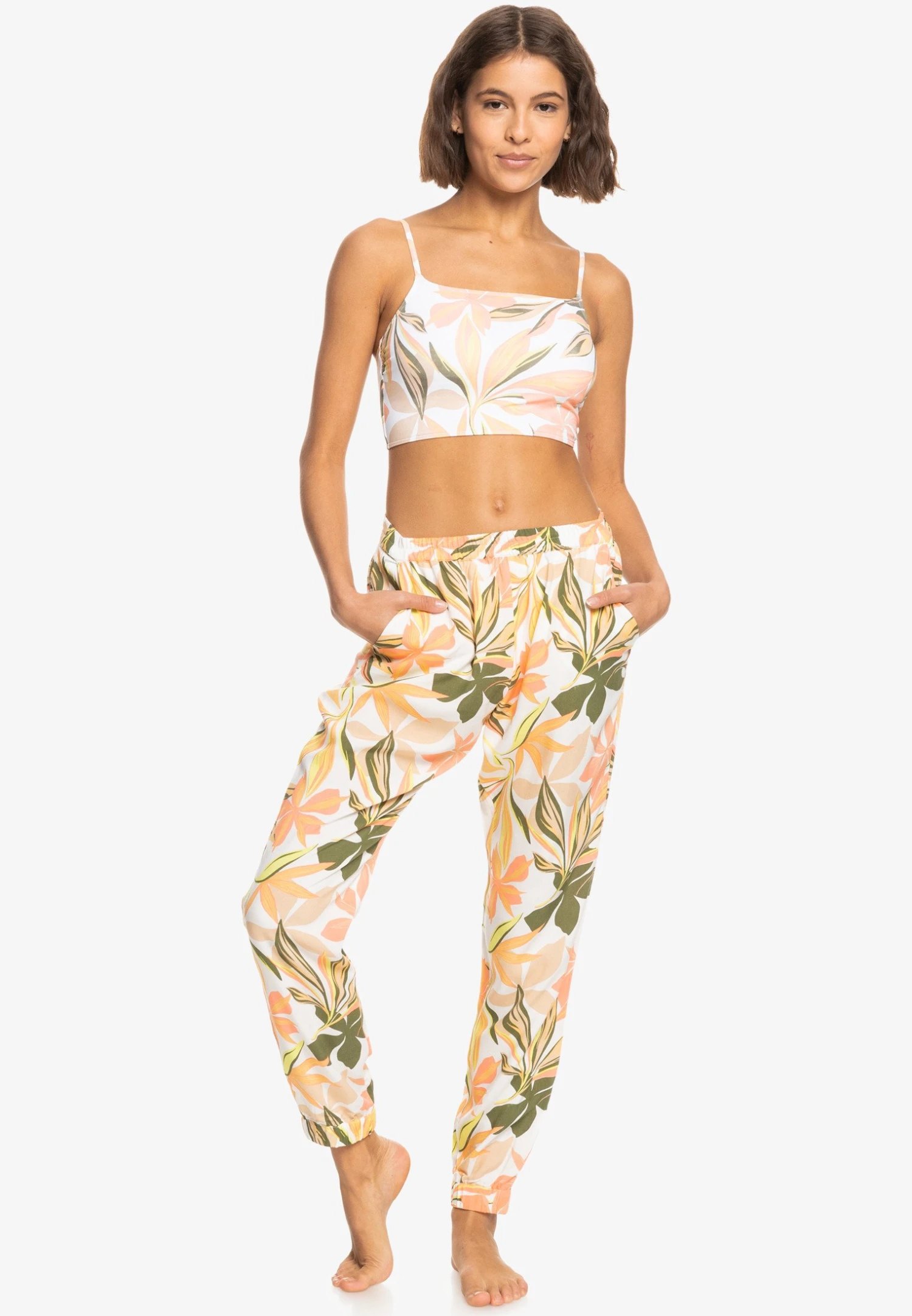 Roxy PT EASY PEASY - Spodnie Od Piżamy - Bright White Subtly Salty Mult 2 Roxy PT EASY PEASY - Spodnie Od Piżamy - Bright White Subtly Salty Mult - obrazek 2