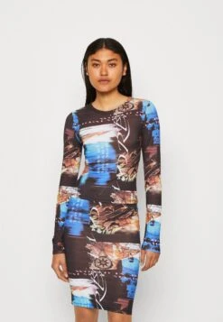 Jaded London LONG SLEEVE TISSUE SCRIBBLE DREAM PRINT - Bluzka Z Długim Rękawem - Black