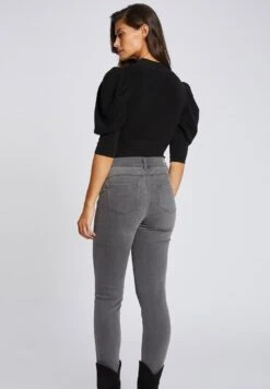 MORGAN 201-POM.P - Jeansy Skinny Fit - Mottled Grey -Fashion Pol 9f81b47e3a584319b0f3f6fdd9bf0b17