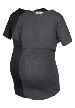 2-PACK BREASTFEEDING - Top - Dark Grey/black -Fashion Pol a0ce12d7b94d42f2b68d5e40d71b07f2