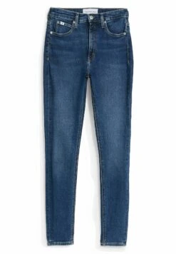 Calvin Klein Jeans HIGH RISE SUPER ANKLE - Jeansy Skinny Fit - Denim Dark -Fashion Pol a0fa2462740443298637637cb8097dcc