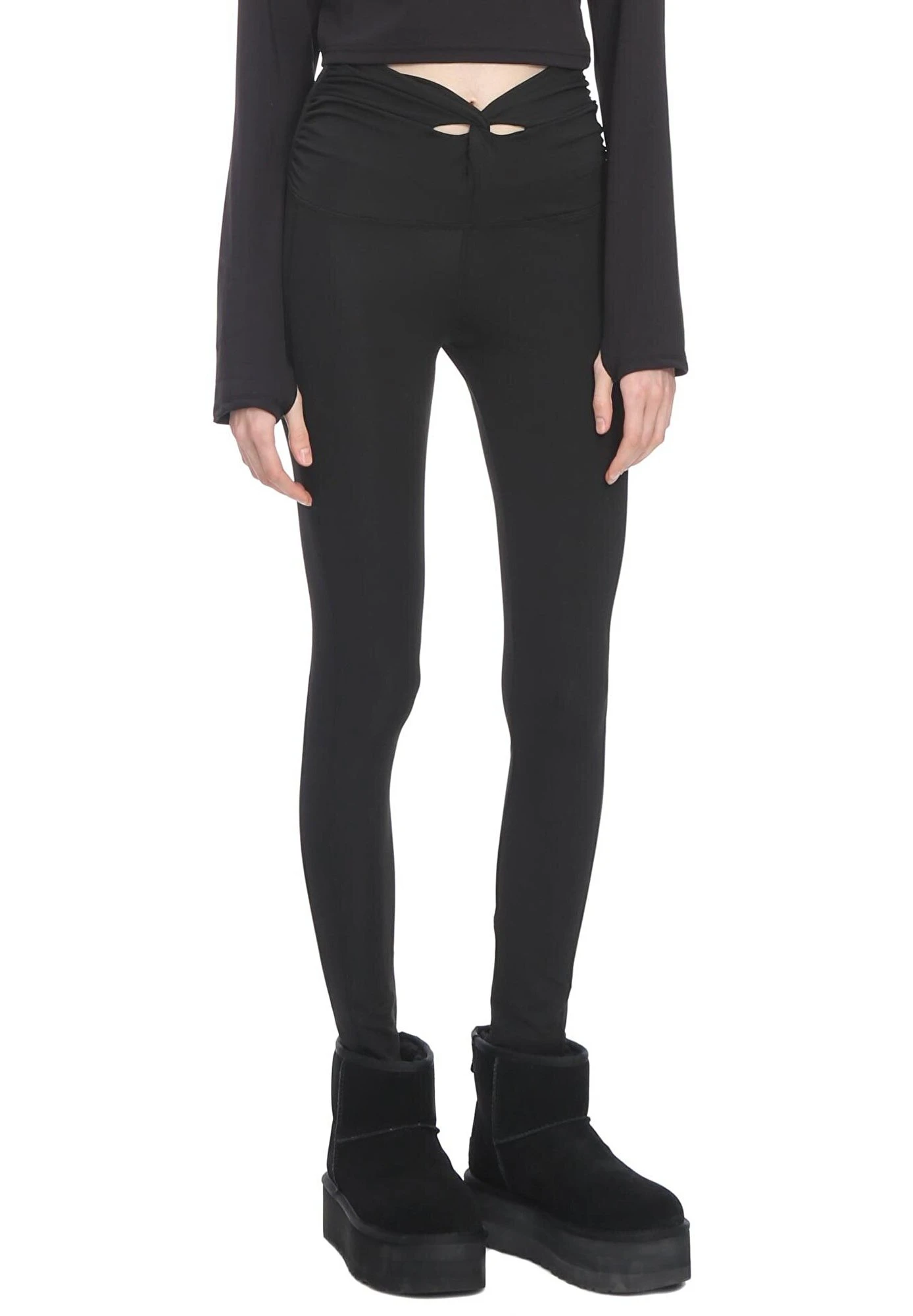 HIGH RISE ANKLE BREATHE DEEPER - Legginsy - Black 4 HIGH RISE ANKLE BREATHE DEEPER - Legginsy - Black - obrazek 4