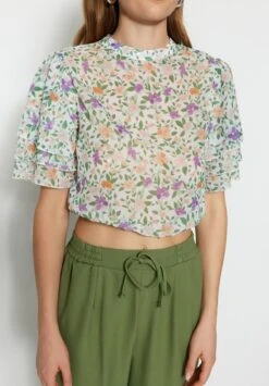 Trendyol Bluzka - White -Fashion Pol a7174107badb40f68f17687e1bd7d075