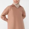 POINT COLLAR - REFKA - Bluzka - Brown