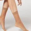 Calzedonia SHEER 3/4 LENGHT 20 DEN - Skarpety - Nude