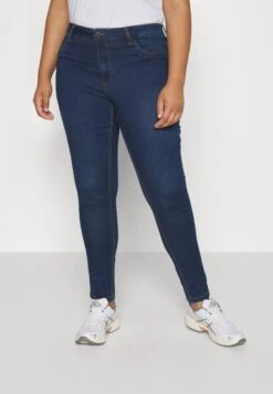 SKINNY CURVE - Jeansy Skinny Fit - Dark Blue Denim