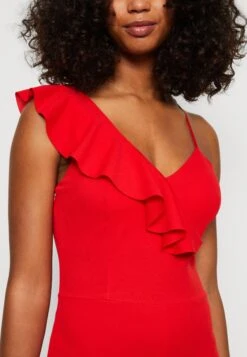 Wal G LAYLA RUFFLE NECK - Kombinezon - Red -Fashion Pol b40e64f28be9484aa7303840299bc38b