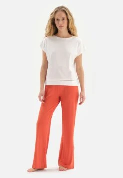 SHORT SLEEVE SLIT SET - Piżama - White