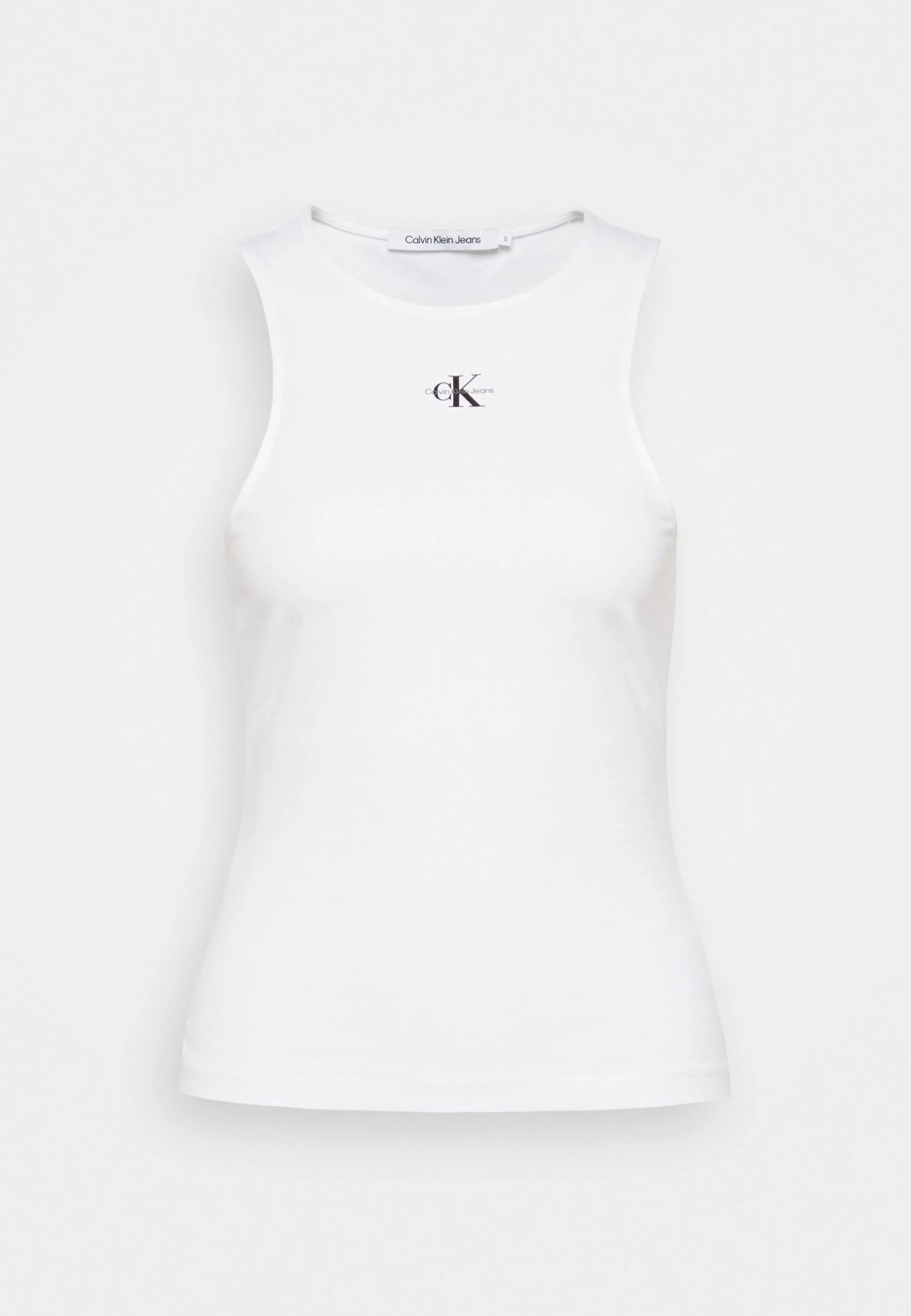 Calvin Klein Jeans MICRO MONOLOGO RACER BACK - Top - Bright White 5 Calvin Klein Jeans MICRO MONOLOGO RACER BACK - Top - Bright White - obrazek 5