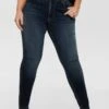ONLY CARMAKOMA SHAPE UP - Jeansy Skinny Fit - Dark Blue Denim