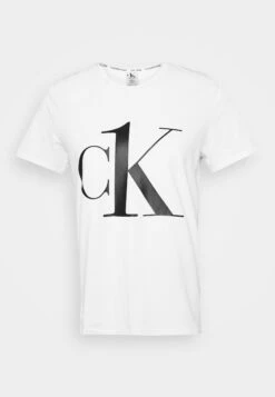 CALVIN KLEIN UNDERWEAR CREW NECK - Koszulka Do Spania - White/black -Fashion Pol be38cc92ac3440718f968033a5b9cc52