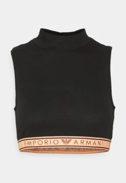 Emporio Armani CROP TOP - Koszulka Do Spania - Nero -Fashion Pol c000bd4a4eb34ba8ae2cbdc7c1f268de
