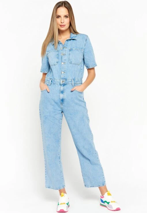 LOLALIZA WITH SHORT SLEEVES - Kombinezon - Light Blue -Fashion Pol c10765c27d954d6eb4bd329c03b578c8