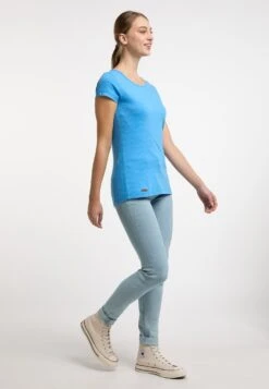 Ragwear ZIG ZAG - T-shirt Z Nadrukiem - Blue -Fashion Pol c40fb3b8bec24d04983b26121546d7c1