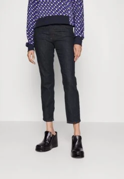 Boss JACKIE SLIM CROP - Jeansy Slim Fit - Blue Denim