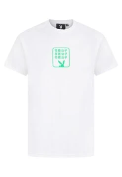 PLAYBOY RETRO UNISEX - T-shirt Z Nadrukiem - White/green -Fashion Pol c72e1ed641874f11b922c5910e749639