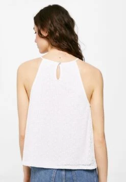 Springfield V-NECK - Top - White -Fashion Pol c78d451ce312434bbb126015d2e993aa