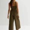 New Look BUTTON FRONT - Kombinezon - Khaki