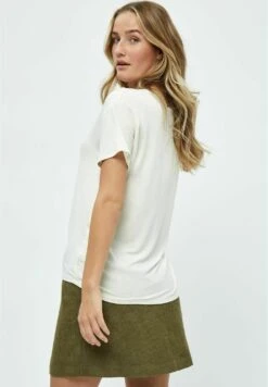 DESIRES ENNY V NECK - T-shirt Z Nadrukiem - Gardenia -Fashion Pol cc20ce2aadbf48b995a54eacb2e2ad01