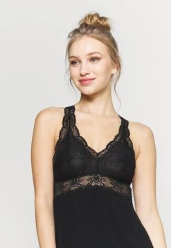 Anna Field ANNA VISCOSE DRESS - Koszula Nocna - Black -Fashion Pol cc53c87e9ae54322bf91806641c1165f