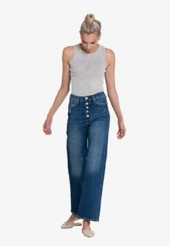 True Religion BUTTON FLY VISIBLE - Jeansy Bootcut - Blue -Fashion Pol ccc2b349d5694e7fae971c0e3c96dba9