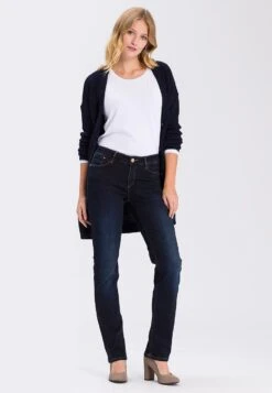 ROSE - Jeansy Straight Leg - Blue/black-used -Fashion Pol ccf1526ebc1f4c9fb4473598e0871728